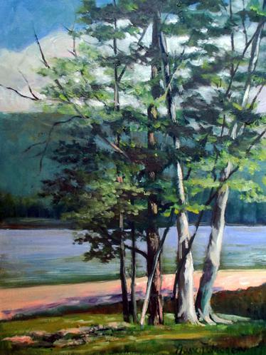 Birch Tree-en plein air_L