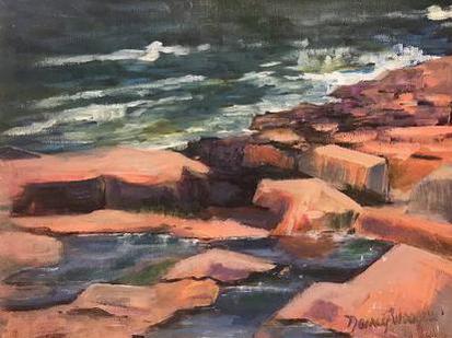 Surf in Schoodic (en Plein air)