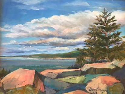 View of Cadillac Mtn (en Plein air)